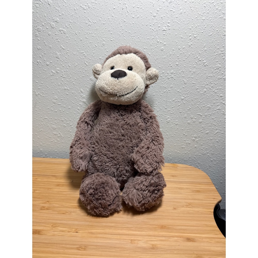Jellycat Bashful Monkey Plush Kids Medium 12 Inch Brown Stuffed Animal Toy